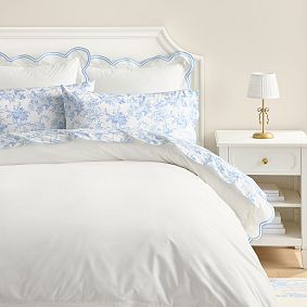 LoveShackFancy Embroidered Scallop Euro Pillow Cover