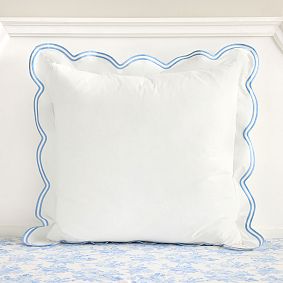 LoveShackFancy Embroidered Scallop Euro Pillow Cover