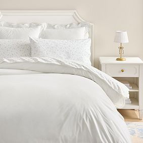 LoveShackFancy Embroidered Scallop Euro Pillow Cover