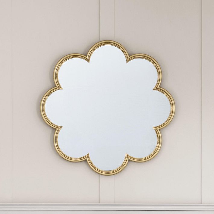 Microbeaded Floral Mirror (30&quot;)