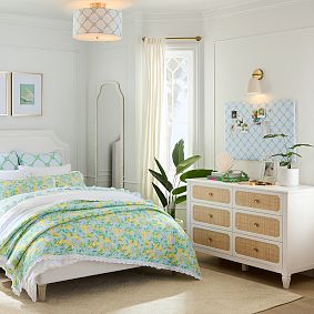 Auburn 6-Drawer Caned Dresser (51w x 21d&quot;)