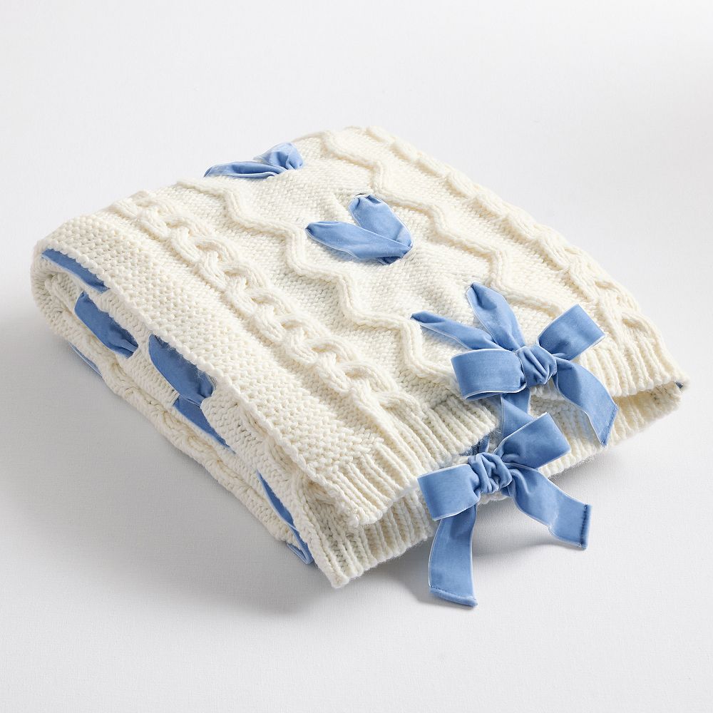 LoveShackFancy Knit Ribbon Throw
