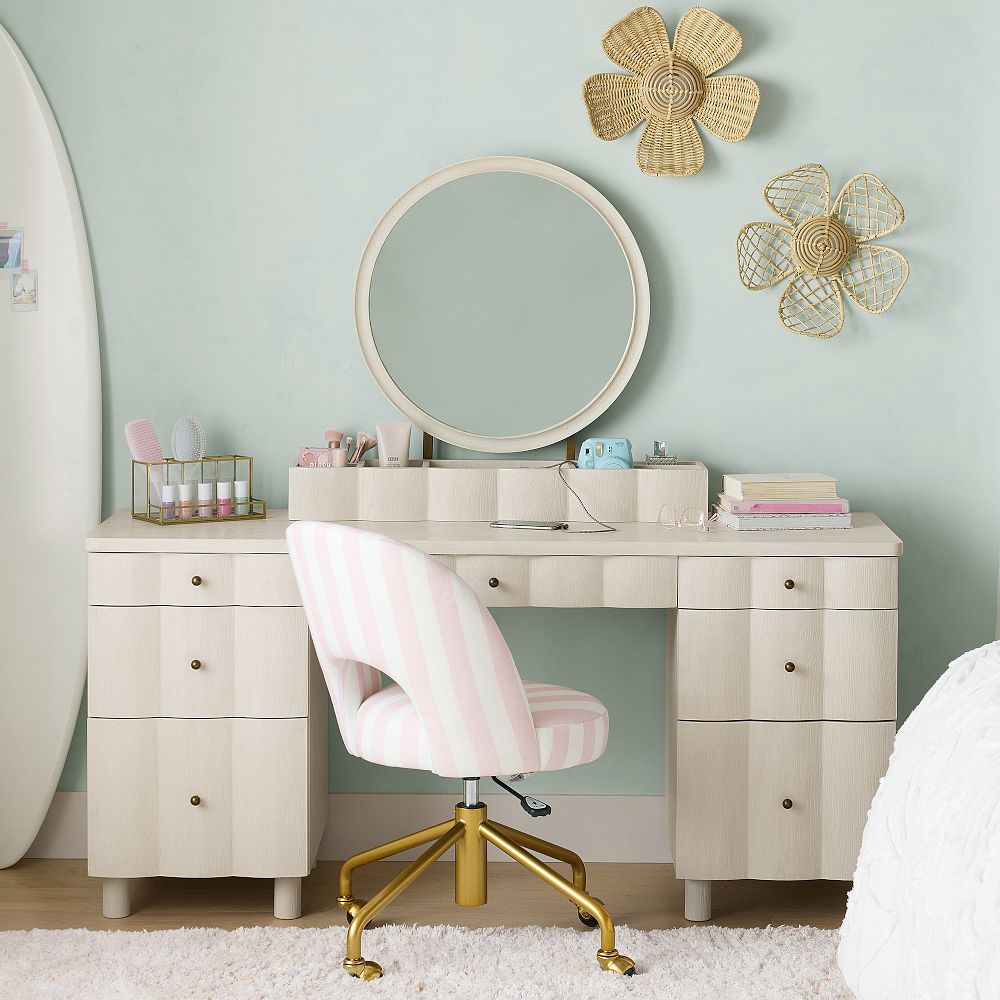 Fluted Smart&#8482; Storage Vanity Desk (61&quot;)