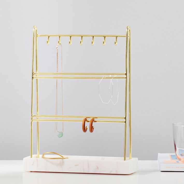 Blush Marble Jewellery Organizer