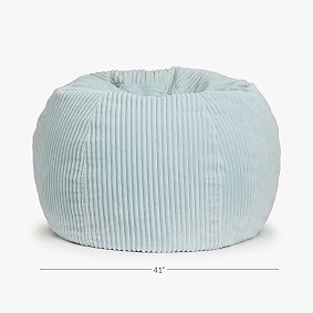 Chamois Porcelain Blue Bean Bag Chair Slipcover Only