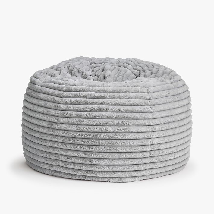 Channel Cloud Light Grey Bean Bag Chair Slipcover Only