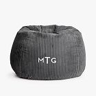 Charcoal Chamois Bean Bag Chair