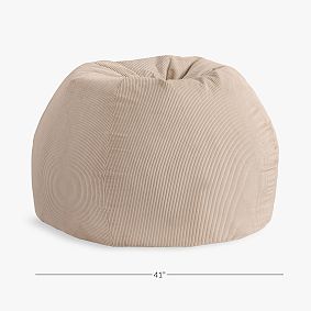 Corduroy Latte Bean Bag Chair Slipcover Only
