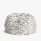 Grey Leopard Faux Fur Bean Bag Chair
