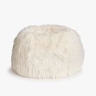 Himalayan Faux Fur Ivory Bean Bag Chair