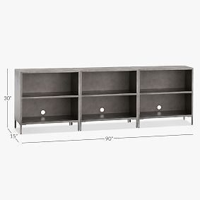 Locker 2-Cubby Bookcase, Set of 3 (90&quot;)