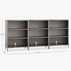 Locker 3-Cubby Bookcase, Set of 3 (90&quot;)