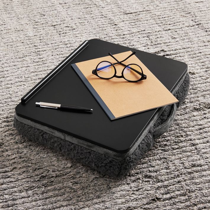 Simple Cozy Sherpa Charcoal Lapdesk