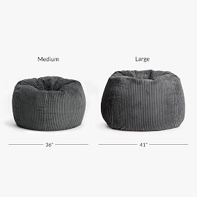 Charcoal Chamois Bean Bag Chair