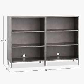 Locker 3-Cubby Bookcase, Set of 2 (60&quot;)