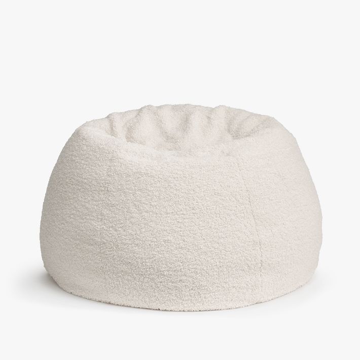 Sherpa Ivory Bean Bag Chair Slipcover Only