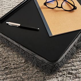 Simple Cozy Sherpa Charcoal Lapdesk