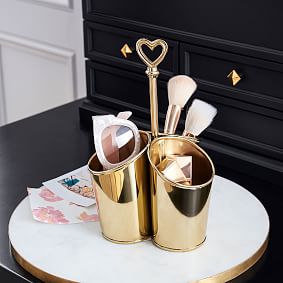 Emily &amp; Meritt Gold Makeup Organizer Cstandard-parcel