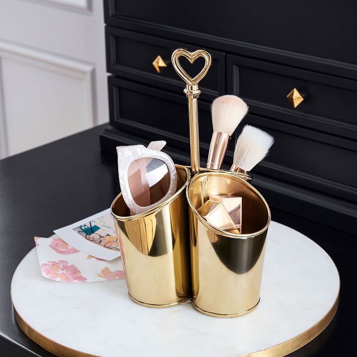 Emily &amp; Meritt Gold Makeup Organizer Cstandard-parcel