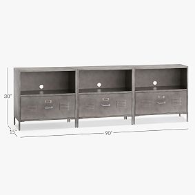 Locker 1-Drawer Bookcase, Set of 3 (90&quot;)