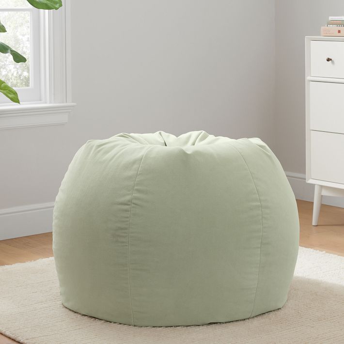 Everyday Velvet Sage Bean Bag Chair Slipcover Only
