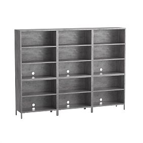 Locker Wall System, Bookcase Set (3 3-Cubby, 3 2-Cubby and 3 Bases)