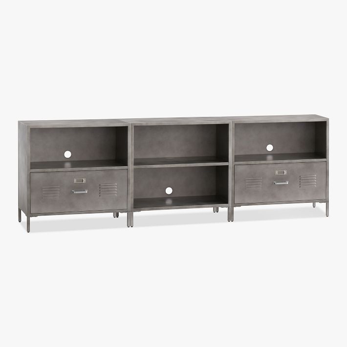 Locker Cubby &amp; 2-Drawer Bookcase Set (90&quot;)