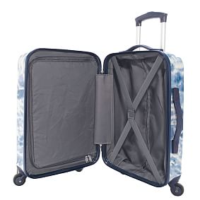 Channeled Hard-Sided Navy Pacific Checked Luggage