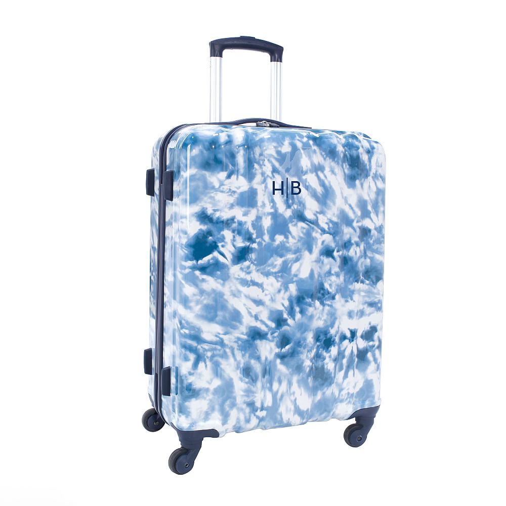 Channeled Hard-Sided Navy Pacific Checked Luggage
