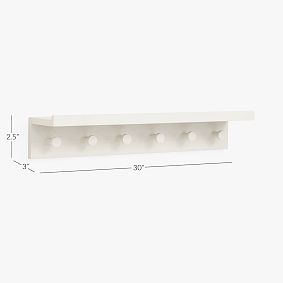 No Nails Ledge With Hooks (30&quot;)
