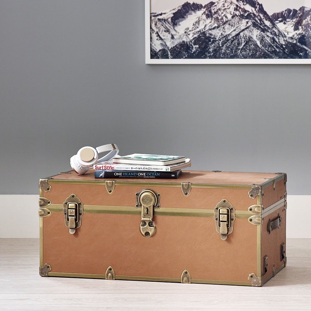 Faux Leather Standard Dorm Trunk