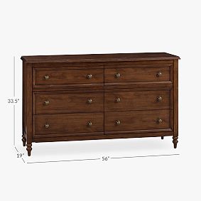 Chris Loves Julia Turned Wood 6-Drawer Dresser (56w x 19d&quot;)