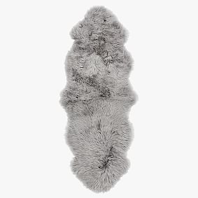 Double Sheepskin Rug - Grey