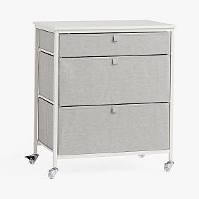 Rolling 3-Drawer Wide Cart