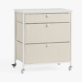 Rolling 3-Drawer Wide Cart