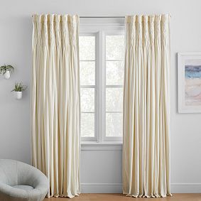 Velvet Smocked Top Blackout Curtain