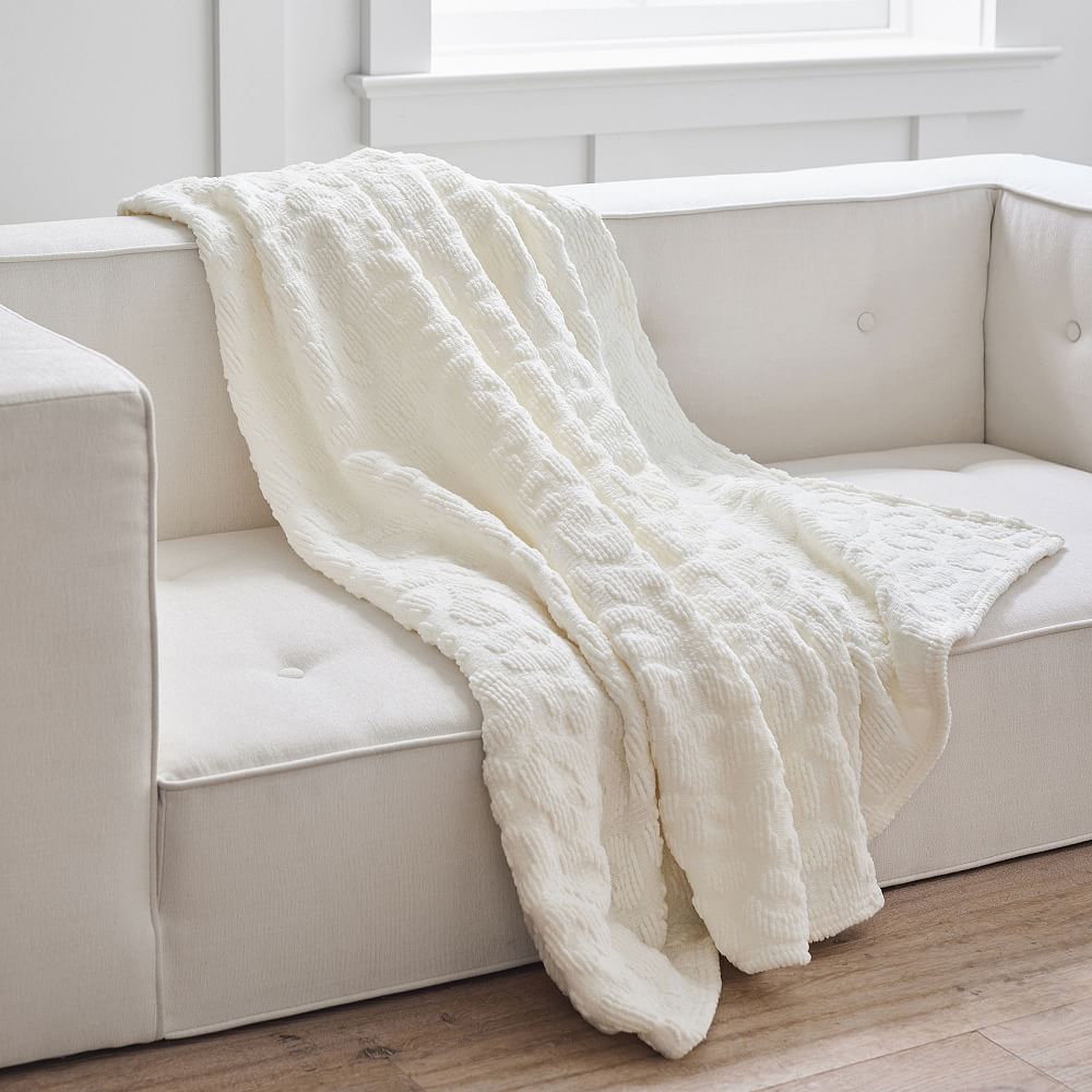Chenille Leopard Throw