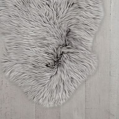 Double Sheepskin Rug - Grey