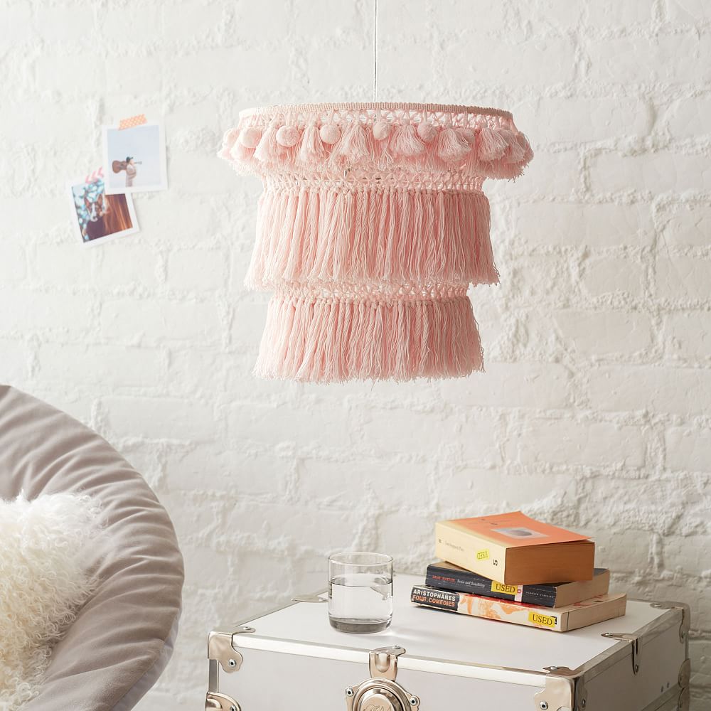 Layered Plug In Pendant Fringe