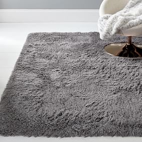 Ultra Plush Shag Wool Rug - Charcoal
