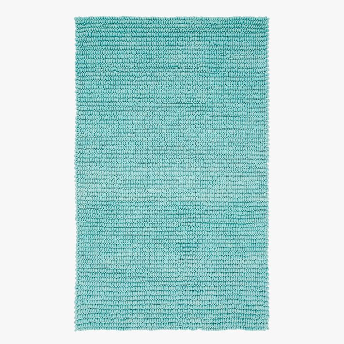 Textured Wool Rug - Pale Seafoam