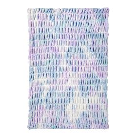 Tie-Dye Ruched Faux-Fur Throw