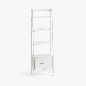 west elm x pbt Mid-Century  22'' Bookshelf with Storage Drawer, White