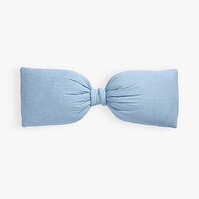 LoveShackFancy Oversized Bow Pillow, Shaped, Blue