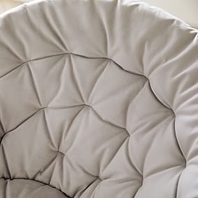 Everyday Velvet Light Gray Swivel Hang-A-Round Chair