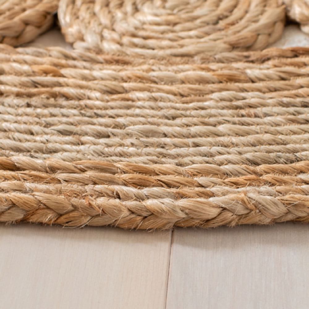 Natural Concentric Circles Jute Rug