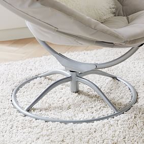 Everyday Velvet Light Gray Swivel Hang-A-Round Chair