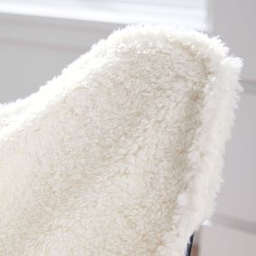 Sherpa Ivory Butterfly Chair