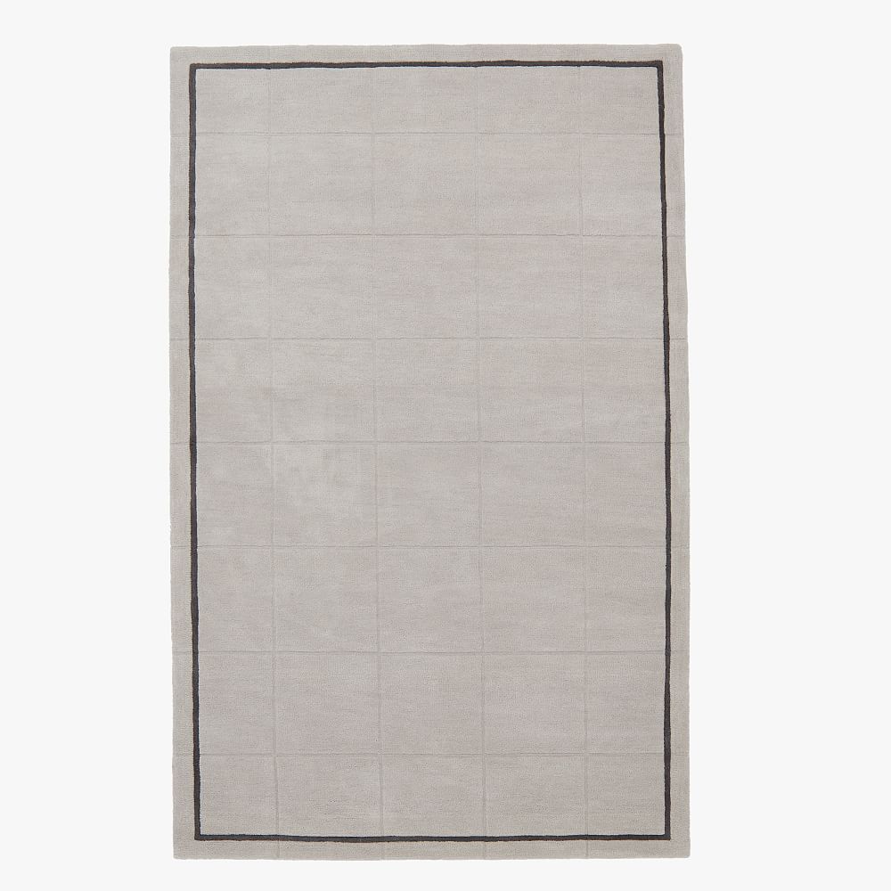 Emerson Carved Wool Rug - Gray