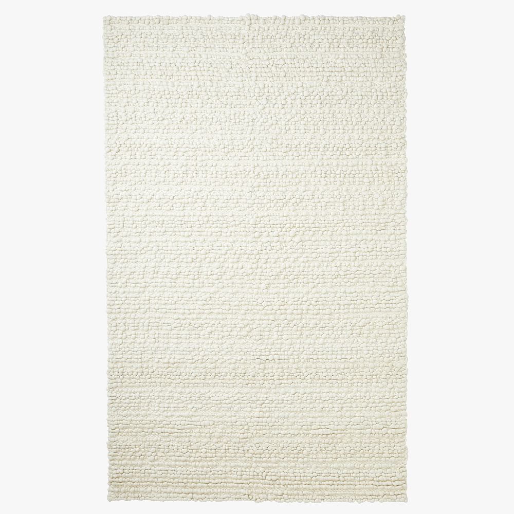 Undyed Wool Textured Loop Rug
